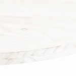 vidaXL Blat de masă, alb, 80x40x2,5 cm, lemn masiv de pin, oval