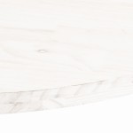 vidaXL Blat de masă, alb, 100x50x2,5 cm, lemn masiv de pin, oval