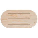 vidaXL Blat de masă, alb, 110x55x2,5 cm, lemn masiv de pin, oval