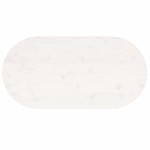 vidaXL Blat de masă, alb, 110x55x2,5 cm, lemn masiv de pin, oval