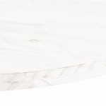 vidaXL Blat de masă, alb, 110x55x2,5 cm, lemn masiv de pin, oval