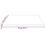 vidaXL Blat de masă, alb, 70x70x2,5 cm, lemn masiv de pin, pătrat