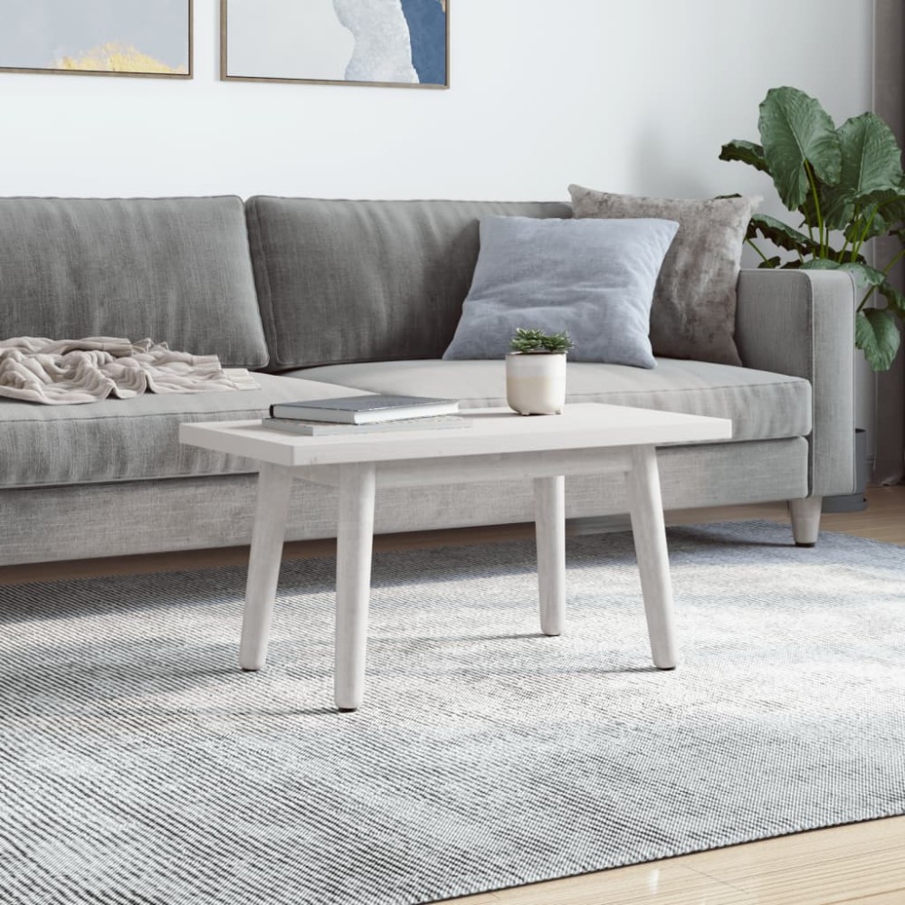 vidaXL Blat de masă alb 80x40x2,5 cm lemn masiv de pin dreptunghiular