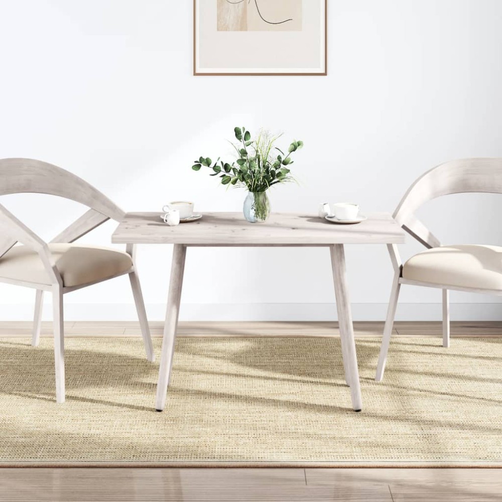 vidaXL Blat de masă alb 110x55x2,5 cm lemn masiv de pin dreptunghiular