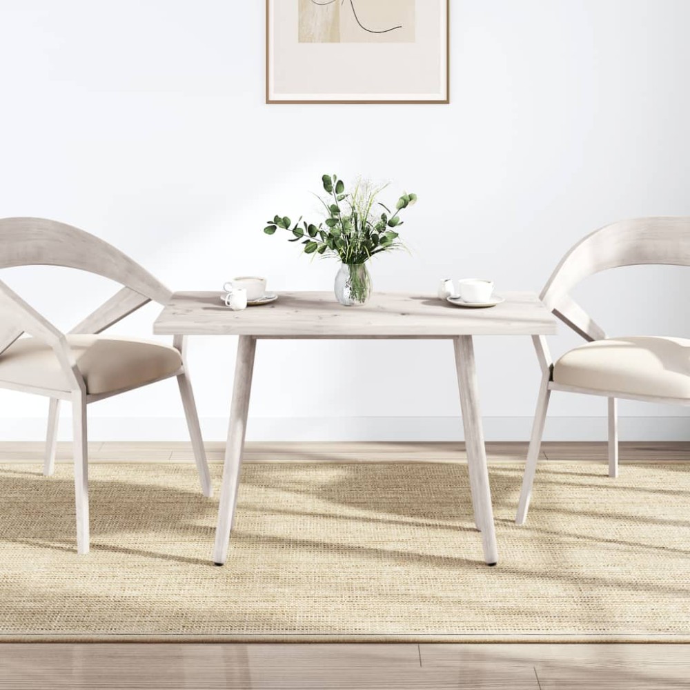 vidaXL Blat de masă alb 110x60x2,5 cm lemn masiv de pin dreptunghiular