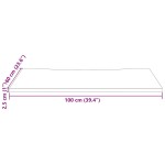 vidaXL Blat de birou, alb, 100x60x2,5 cm, lemn masiv de pin
