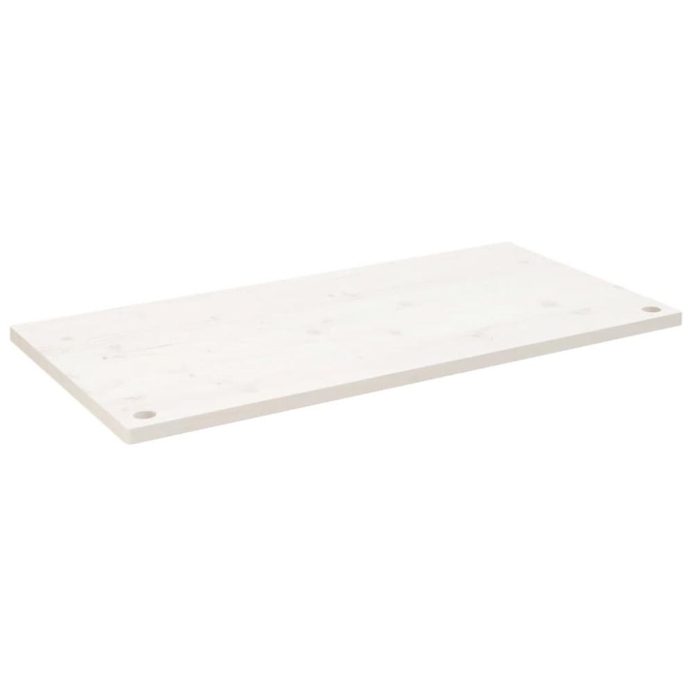 vidaXL Blat de birou, alb, 100x50x2,5 cm, lemn masiv de pin