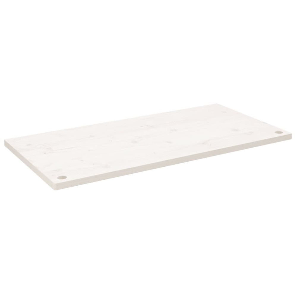 vidaXL Blat de birou, alb, 110x55x2,5 cm, lemn masiv de pin