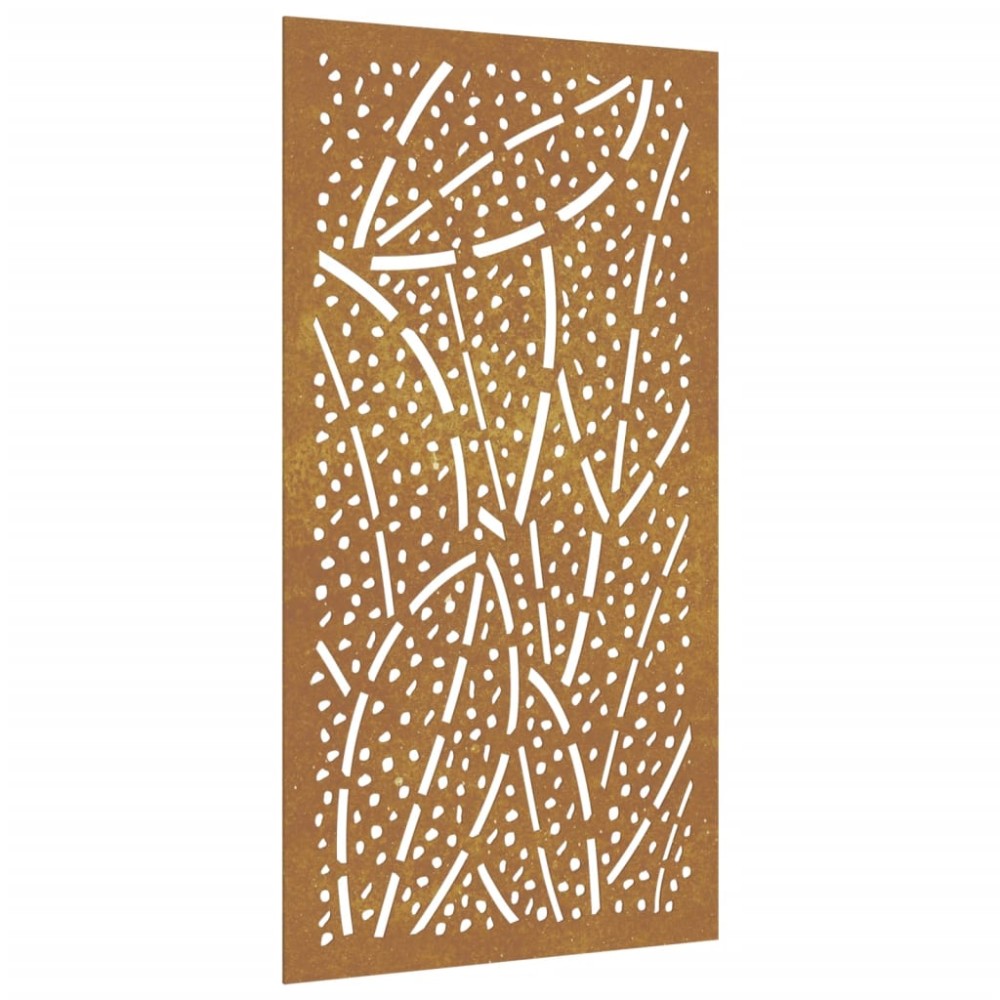 vidaXL Decor perete de grădină 105x55 cm design frunze oțel Corten