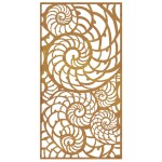 vidaXL Decor perete de grădină 105x55 cm design scoici oțel Corten vidaXL Decor perete de grădină 105x55 cm design scoici oțel Corten