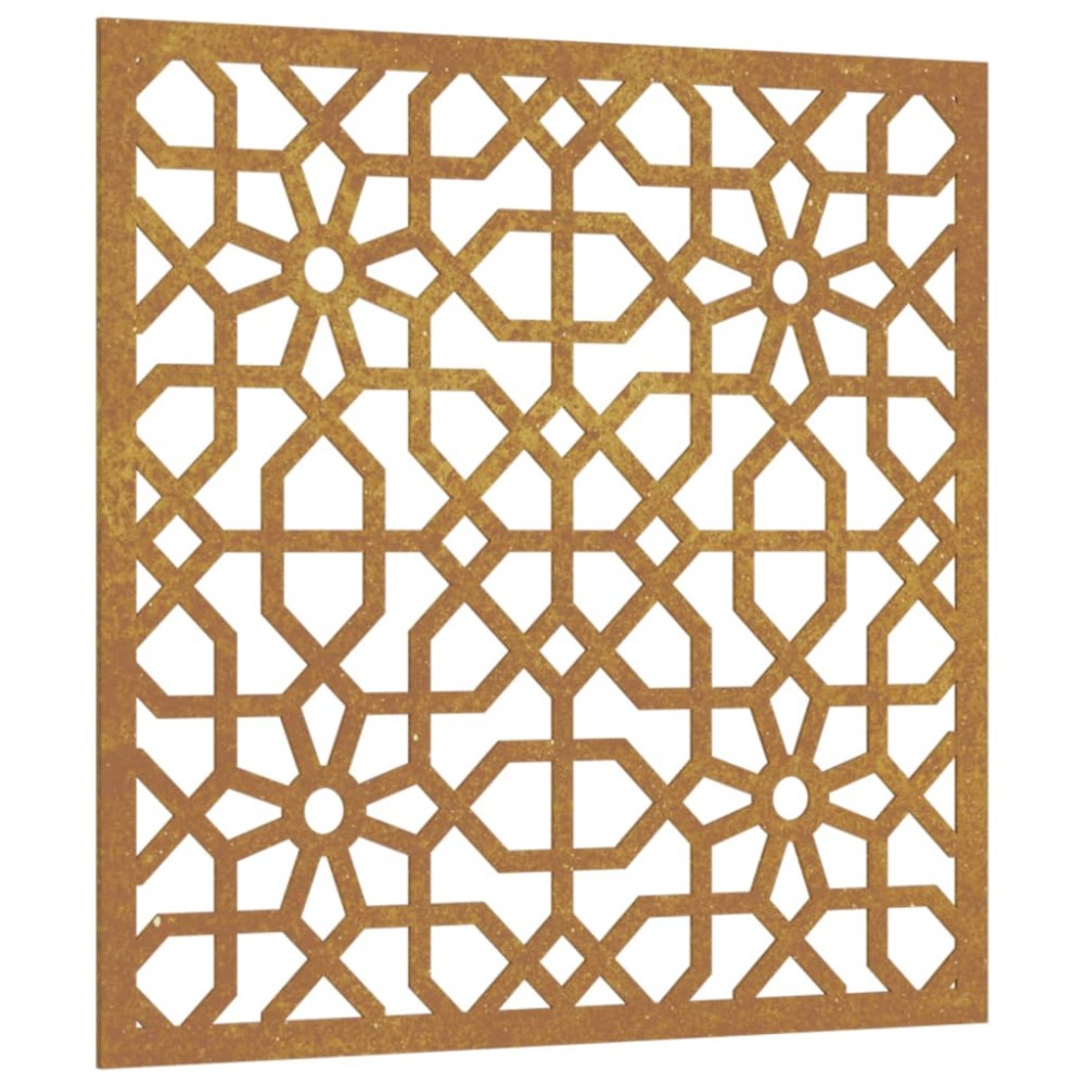 vidaXL Decor perete de grădină 55x55 cm, design maur, oțel Corten