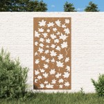 vidaXL Decor de perete 105x55 cm design frunze arțar oțel Corten vidaXL Decor de perete 105x55 cm design frunze arțar oțel Corten