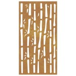 vidaXL Decor perete de grădină 105x55 cm design bambus oțel Corten vidaXL Decor perete de grădină 105x55 cm design bambus oțel Corten