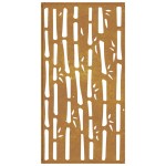 vidaXL Decor perete de grădină 105x55 cm design bambus oțel Corten vidaXL Decor perete de grădină 105x55 cm design bambus oțel Corten