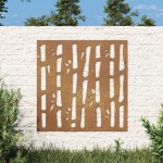 vidaXL Decor perete de grădină 55x55 cm design bambus oțel Corten vidaXL Decor perete de grădină 55x55 cm design bambus oțel Corten