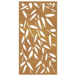 vidaXL Decor de perete 105x55 cm design frunze bambus oțel Corten vidaXL Decor de perete 105x55 cm design frunze bambus oțel Corten