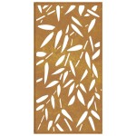 vidaXL Decor de perete 105x55 cm design frunze bambus oțel Corten vidaXL Decor de perete 105x55 cm design frunze bambus oțel Corten