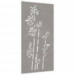 vidaXL Decorație perete de grădină 105x55 cm design bambus oțel Corten vidaXL Decorație perete de grădină 105x55 cm design bambus oțel Corten