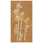 vidaXL Decorație perete de grădină 105x55 cm design bambus oțel Corten vidaXL Decorație perete de grădină 105x55 cm design bambus oțel Corten