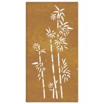 vidaXL Decorație perete de grădină 105x55 cm design bambus oțel Corten vidaXL Decorație perete de grădină 105x55 cm design bambus oțel Corten
