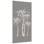 vidaXL Decor de perete de grădină 105x55 cm design palmier oțel corten vidaXL Decor de perete de grădină 105x55 cm design palmier oțel corten