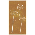 vidaXL Decor perete de grădină 105x55 cm design flori oțel Corten vidaXL Decor perete de grădină 105x55 cm design flori oțel Corten