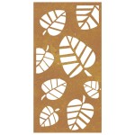vidaXL Decorație perete de grădină 105x55 cm design frunze oțel Corten