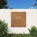 vidaXL Decor perete de grădină 55x55 cm design soare oțel Corten vidaXL Decor perete de grădină 55x55 cm design soare oțel Corten