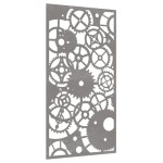 vidaXL Decor perete grădină 105x55 cm design roți zimțare oțel Corten vidaXL Decor perete grădină 105x55 cm design roți zimțare oțel Corten