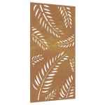 vidaXL Decorație perete de grădină 105x55 cm design frunze oțel Corten vidaXL Decorație perete de grădină 105x55 cm design frunze oțel Corten