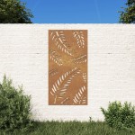 vidaXL Decorație perete de grădină 105x55 cm design frunze oțel Corten vidaXL Decorație perete de grădină 105x55 cm design frunze oțel Corten