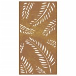 vidaXL Decorație perete de grădină 105x55 cm design frunze oțel Corten vidaXL Decorație perete de grădină 105x55 cm design frunze oțel Corten