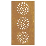 vidaXL Decorație perete de grădină 105x55 cm design frunze oțel Corten