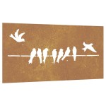 vidaXL Decorațiune perete grădină 105x55 cm design păsări oțel Corten vidaXL Decorațiune perete grădină 105x55 cm design păsări oțel Corten