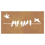 vidaXL Decorațiune perete grădină 105x55 cm design păsări oțel Corten vidaXL Decorațiune perete grădină 105x55 cm design păsări oțel Corten
