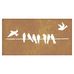 vidaXL Decorațiune perete grădină 105x55 cm design păsări oțel Corten vidaXL Decorațiune perete grădină 105x55 cm design păsări oțel Corten
