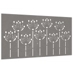 vidaXL Decorație perete de grădină 105x55 cm design flori oțel Corten vidaXL Decorație perete de grădină 105x55 cm design flori oțel Corten