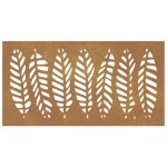 vidaXL Decorație perete de grădină 105x55 cm design frunze oțel Corten