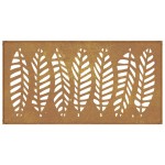 vidaXL Decorație perete de grădină 105x55 cm design frunze oțel Corten