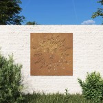 vidaXL Decor perete de grădină 55x55 cm design soare oțel Corten vidaXL Decor perete de grădină 55x55 cm design soare oțel Corten