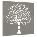 vidaXL Decor perete de grădină 55x55 cm design copac oțel Corten vidaXL Decor perete de grădină 55x55 cm design copac oțel Corten