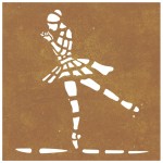 vidaXL Decor perete de grădină 55x55 cm design balerină oțel Corten vidaXL Decor perete de grădină 55x55 cm design balerină oțel Corten