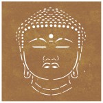 vidaXL Decor perete de grădină 55x55 cm design cap Buddha oțel Corten vidaXL Decor perete de grădină 55x55 cm design cap Buddha oțel Corten