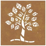 vidaXL Decor perete de grădină 55x55 cm design copac oțel Corten