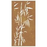 vidaXL Decorație perete de grădină 105x55 cm design bambus oțel Corten vidaXL Decorație perete de grădină 105x55 cm design bambus oțel Corten