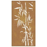 vidaXL Decorație perete de grădină 105x55 cm design bambus oțel Corten vidaXL Decorație perete de grădină 105x55 cm design bambus oțel Corten