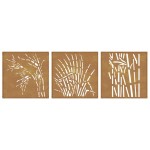 vidaXL Decor de perete 3 buc. 55x55 cm model iarba oțel Corten vidaXL Decor de perete 3 buc. 55x55 cm model iarba oțel Corten