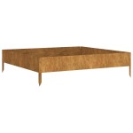 vidaXL Strat înălțat de grădină, 100x100x26 cm, oțel corten