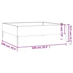 vidaXL Strat înălțat de grădină, 100x100x33,5 cm, oțel corten vidaXL Strat înălțat de grădină, 100x100x33,5 cm, oțel corten