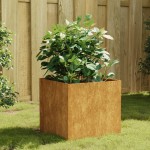 vidaXL Jardinieră, 40x41x40 cm, oțel corten vidaXL Jardinieră, 40x41x40 cm, oțel corten